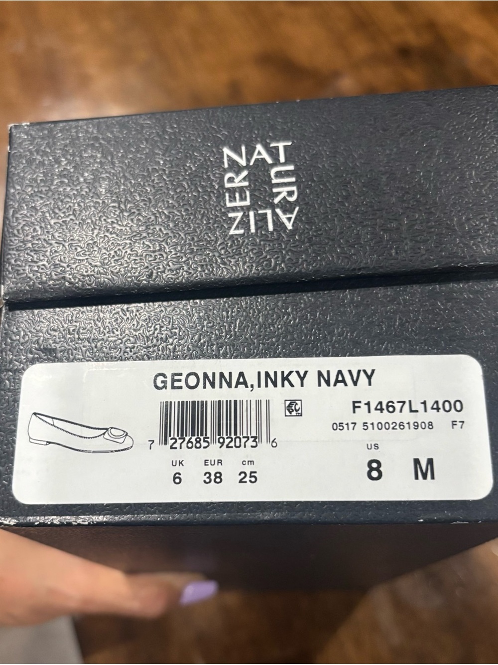 Naturalizer Navy Suede Round-Buckle Ballet Flats - Picture 6 of 6